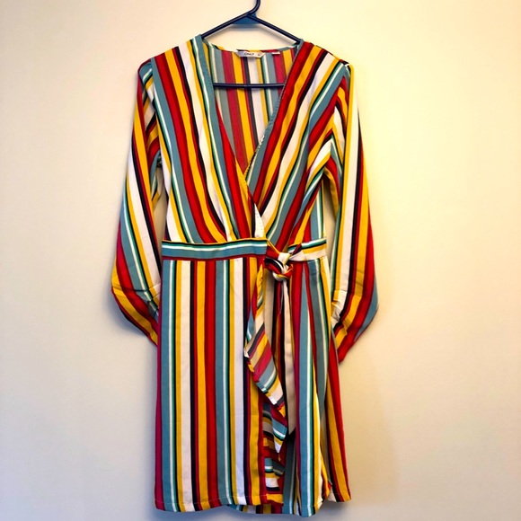 ONLY Multicolour Wrap Dress, Good Condition, Size XS (EU 34) - Picture 1 of 11